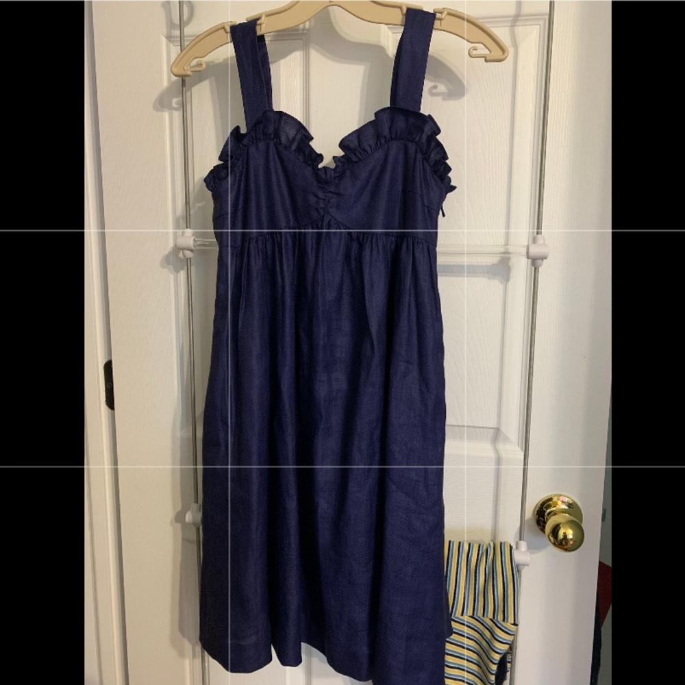 Blue ruffled dress